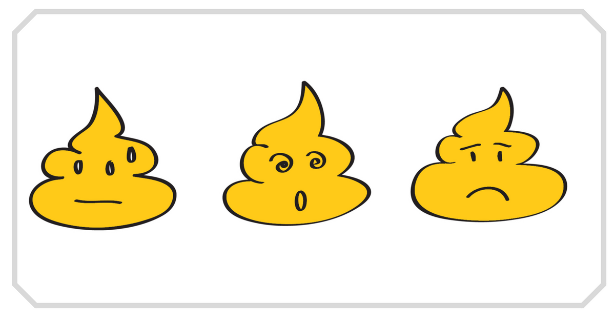 Loose yellow poos and white speckles