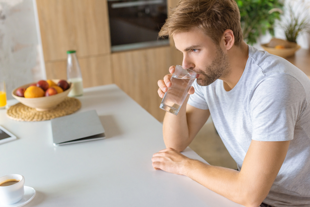 drinks water to avoid diarrhea while on antibiotics